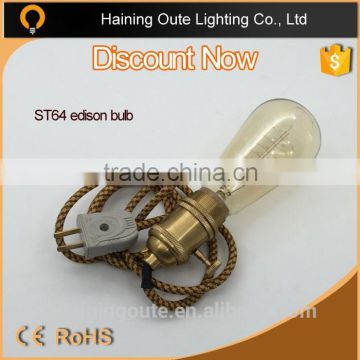 Tungsten filament E26 st64 edison bulbs/little amber glass led edison bulb