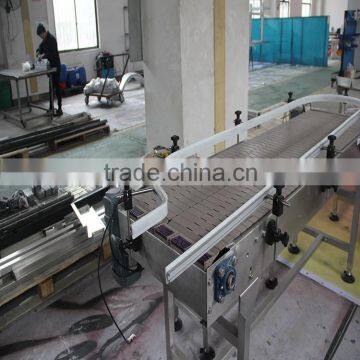 High Friction Slat Chain Conveyor Line With Anti-slip Rubber for Uplifting Material Handling photo-5