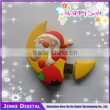 funny santa silicone usb flash drive 8gb