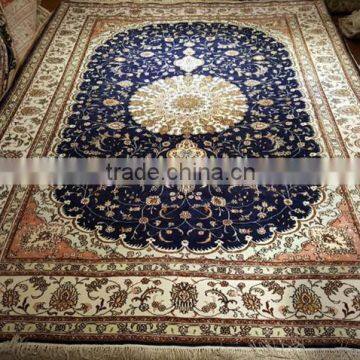 handmade silk carpet kashmir silk carpet iranian hand knotted silk carpet plain silk carpets