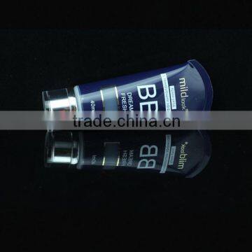 60ml clear cosmetic plastic packing transparent tube for BB cream with fan tail