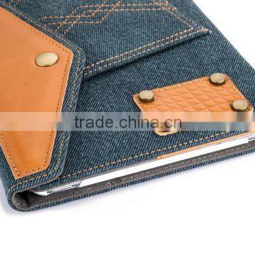 Wholesale Price Factory Strong Protect Pocket Jeans Leather Tablet Cover for Ipad photo-5
