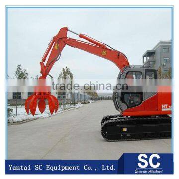 grab bucket orange peel grab grapple excavator attachment