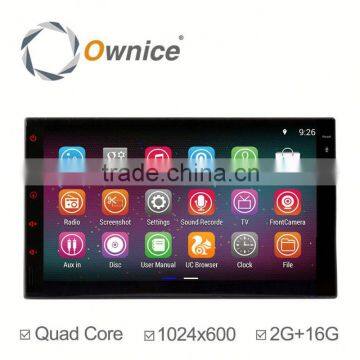 Ownice quad core Android 4.4 up to android 5.1 universal 2 din Car GPS player built in wifi DDR3 2G RAM HD
