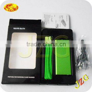 Green Metal mini rechargeable Hand warmers