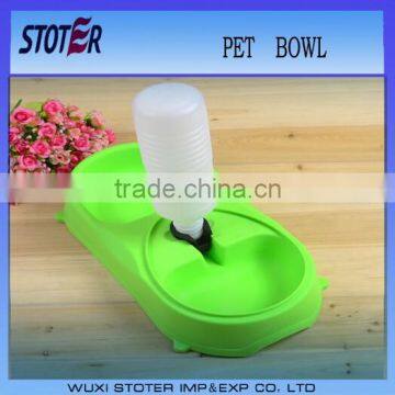 plastic pet bowl , pet food bowl , pet bowls feeders with bottle