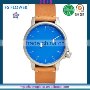 FS FLOWER - Simple Watch Case Leather Bracelet Watch New 2016 Quartz Watch 40 mm
