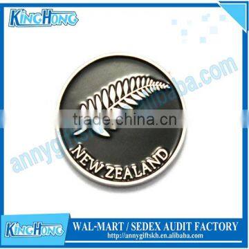 Noble silver plated double-faced design Golf Ball Marker