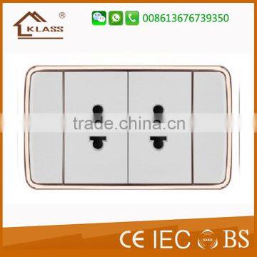 Made in China double two pin socket , wall socket frame