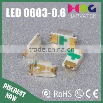 Super bright 1.6x0.8x0.55mm sanan chip 20mA 0603 1608 red smd led