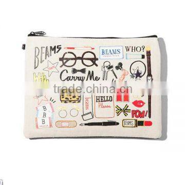 Stylish Zipper Canvas Tote Bag