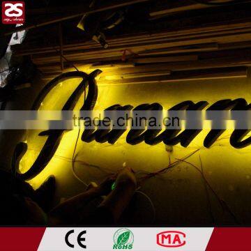 High quality backlit 3d lighted logo illuminated letter sign led metal advertising boards