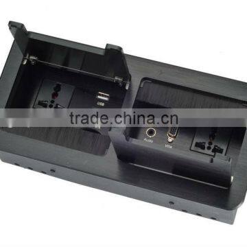 aluminum surface mount socket for conference table