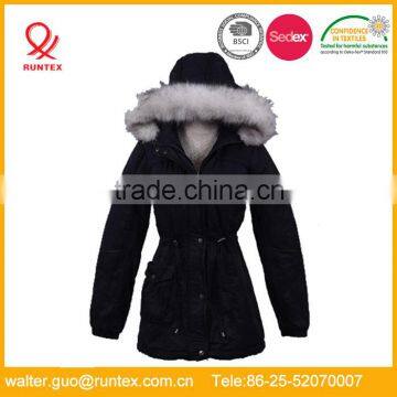 Runtex Ladies casual padded jacket with fake fur in hood RLJ089