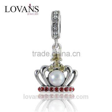 Crown Shape Designs Pearl Pendant For Girl Bracelet Jewelry