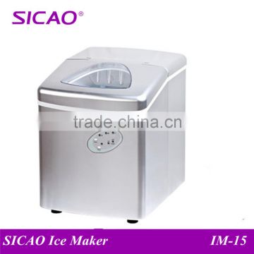 Special model silver color mini ice cube maker ,ice making machine making bullet ice for home use