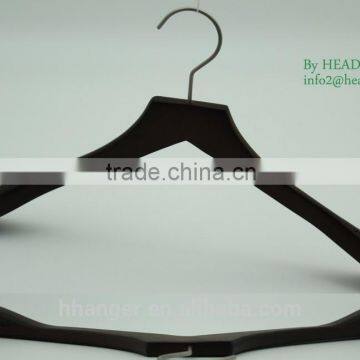 The HEAD Square Top Basic Antique Walnut Wooden Jacket/coat Hanger With Anti Slip Shoulder Insert, 16" or 18" for Display photo-3