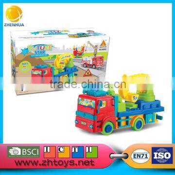 2016 new children toys electric cartoon B/O toys truck with music for sale