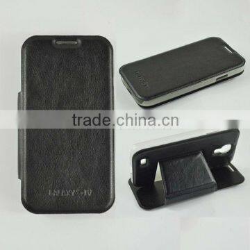 cool standable black pu leather flip case for nokia lumia 820 color is optional