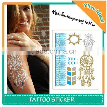 Body Jewelry Inspired Temporary Metallic Flash Tattoo