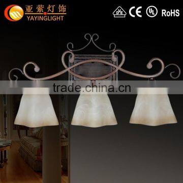 European-style wall lamp,bedside bedroom hotel wall lamp,minimalist interior glass wrought iron wall lamp