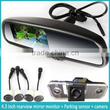 Germid 4.3inch Rearview Mirror Ultral-high Brightness Monitor With Parking Sensor