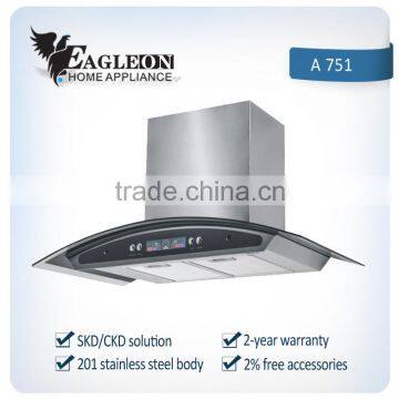 European hot sale kitchen range hood,black A751