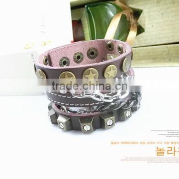 BOSHIHO leather bracelets for mens/leather bracelets with names