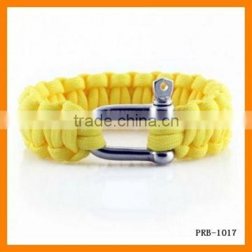 High quality Handwoven Survival Bracelet Stainless steel Buckle Outdoor bracelet PRB-1017