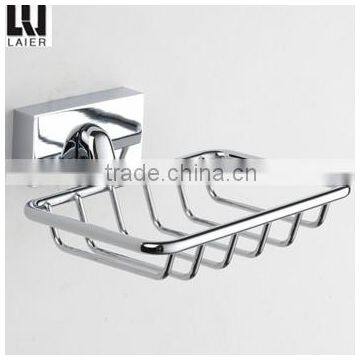 square design zinc chrome bathroom accessories set soap basket 12951