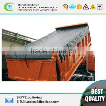 7' x 12' Dump Truck Tarp - Black 18 oz Vinyl Coated Polyester Truck Tarp Fabric