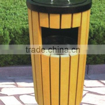 outdoor recycled trash container