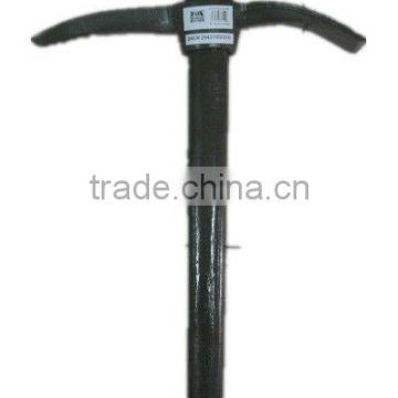 pick mattock with wooden handle