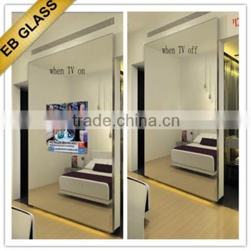 mirror screen for advertisement, Flat Screen TV Behind Mirror EB GLASS BRAND