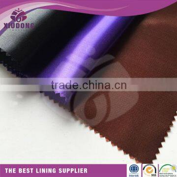 high quality black polyester Satin fabric for lining