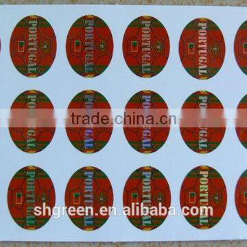 High sercurity anti-counterfeit laser printing hologram sticker with red basis