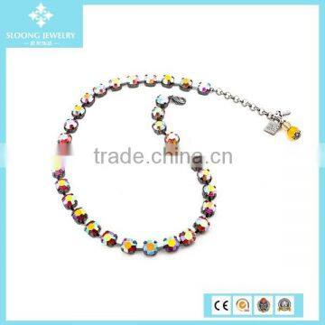 925 New Designs Style Shine Famous Crystal Silver Necklace