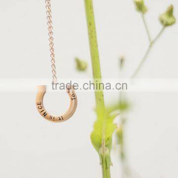 China Jewelry Wholesale Stainless Steel Engraved Circle Charm photo-2