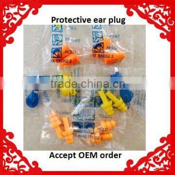 Hot sell silicone mushroom ear plug with plastic string earplugs for hearing protection