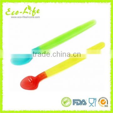 Baby Spoon Set of 2 Silicone Temperature Changing Soup Spoon and Paste Spoon