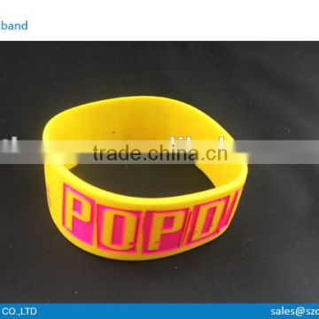 inkfilled logo colorful silicone wristband/cheap price debossed silicone wristband/promotional bulk cheap silicone wristband