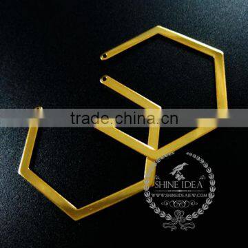 40*34mm Gold Plated Geometric Simple Pendant Charm DIY Earrings Chandelier Jewelry Supplies 1850252 photo-3