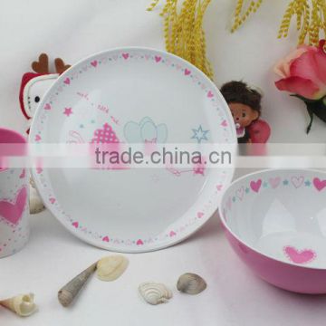 kids melamine printed dinner set