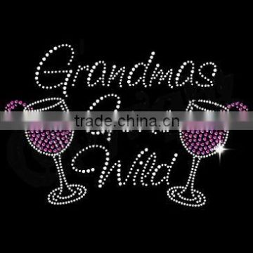 beautiful grandma gone wild rhinestone transfer motif