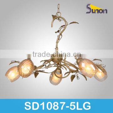 5 light paint gold modern iron chandelier