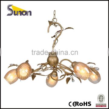 SD1087/5 5 Lights gold painting Manmade Wrought Iron Chandelier/European Style Chandelier