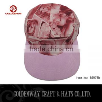 Hot selling 6 panel floral flat brim custom bandana snapback cap/hat