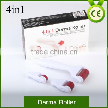 home use beauty equipment micro needle therapy derma roller DRS kits 4 in 1 derma roller for skin care