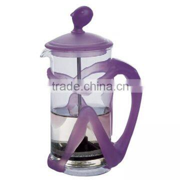 High Quality Novelty Design Purple 350ML Coffee Plunger French Press