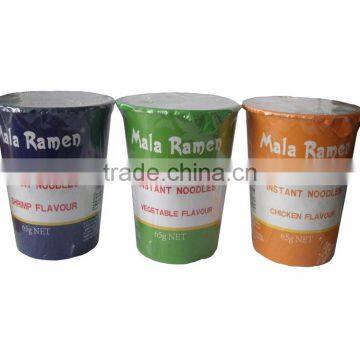 'MALA RAMEN"CUP NOODLE,wholesale 65g cup noodles,OEM and BRC